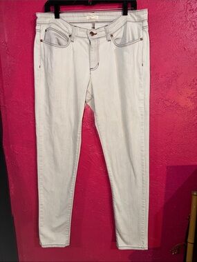 Eileen Fisher Light grey Wash organic cotton Skinny Jeans. Sz 14.